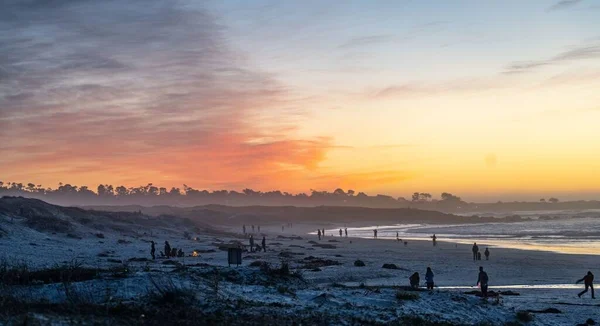 Crepuscolo Sulla Spiaggia Asilomar State Park Pacific Grove California — Foto Stock