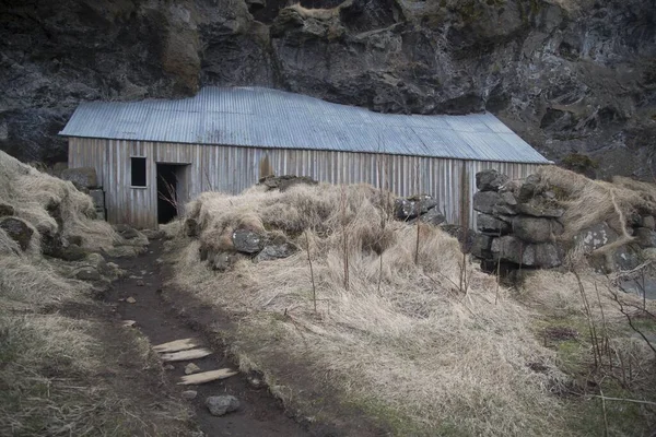 Ісландії Багато Старих Домів Вкритих Солом Яною — стокове фото