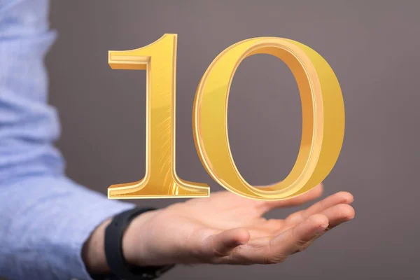 Anos Festa Aniversário Logotipo Com Celebratio Elegante — Fotografia de Stock