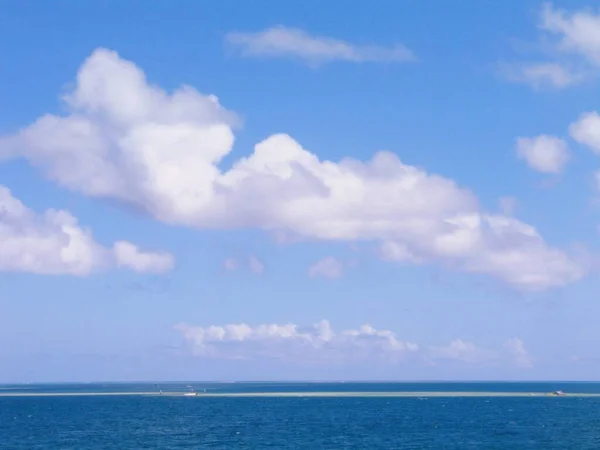Une Mer Sous Ciel Nuageux Bleu Tahiti — Photo