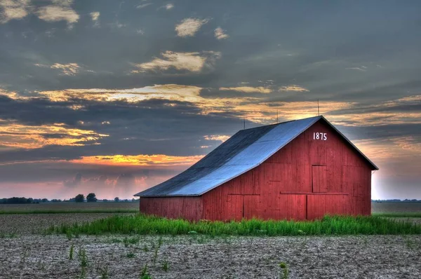 Wellsville United States Jul 2010 Photo Wooden Red Harn Farm — стокове фото