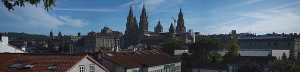 Uno Scatto Panoramico Della Santiago Compostela Lontananza Spagna — Foto Stock