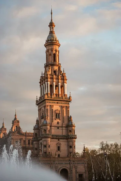 Tiro Vertical Praça Espana Espanha — Fotografia de Stock