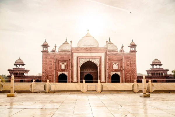 Eine Schöne Aufnahme Des Taj Mahal Gebäudes Agra India Unter — Stockfoto