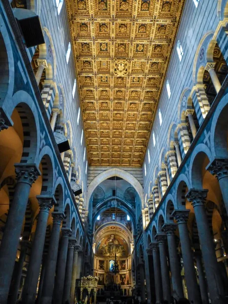 Retrato Vertical Interior Edifício Histórico Pisa Itália — Fotografia de Stock