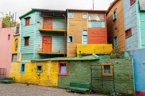 Buenos Aires Argentina Dezembro 2015 Boca Vista Edifício Colorido Centro — Fotografia de Stock