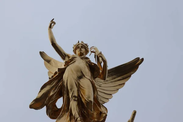 Nízkoúhlý Detailní Záběr Victoria Memorial Londýně Velké Británii — Stock fotografie