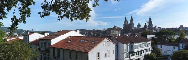 Eine Panoramaaufnahme Des Santiago Compostela Der Ferne Spanien — Stockfoto