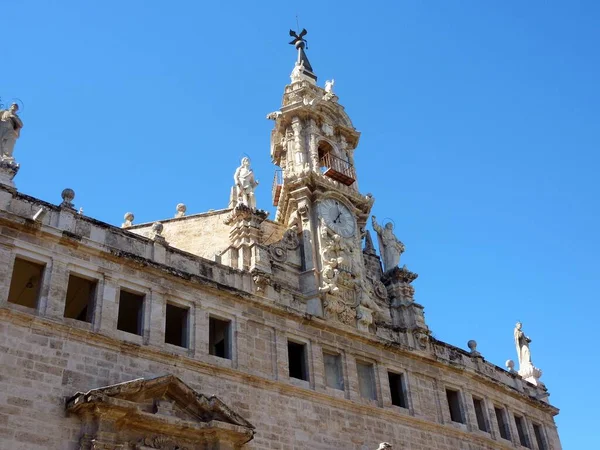 Esglsia Sant Joan Del Mercat Pod Błękitnym Niebem Walencji Hiszpania — Zdjęcie stockowe