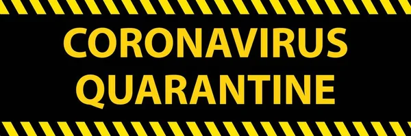 Znak Plakatu Ostrzeżeniem Przed Kwarantanną Koronawirusów — Zdjęcie stockowe