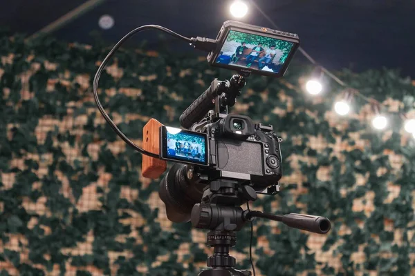 Lviv Ucraina Novembre 2019 Panasonic Gh4 Mirrorless Camera Sul Set — Foto Stock
