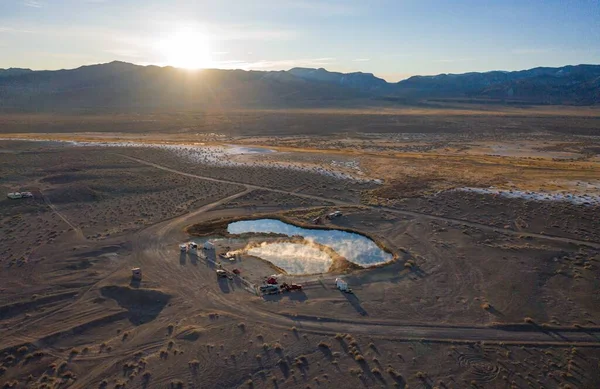 Fish Lake Valley Nevada Estados Unidos Mar 2020 Acampantes Visitantes — Fotografia de Stock
