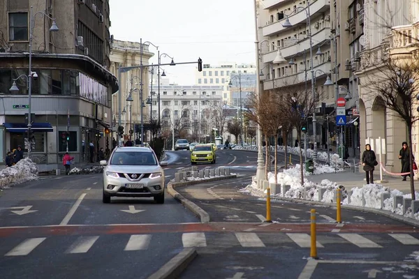 Bucuresti Romania Febbraio 2020 Una Giornata Normale Una Capitale Europea — Foto Stock