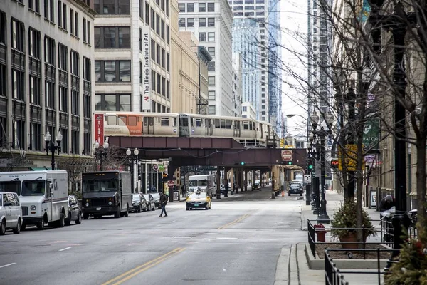 Chicago États Unis Mars 2020 Les Rues Centre Ville Chicago — Photo