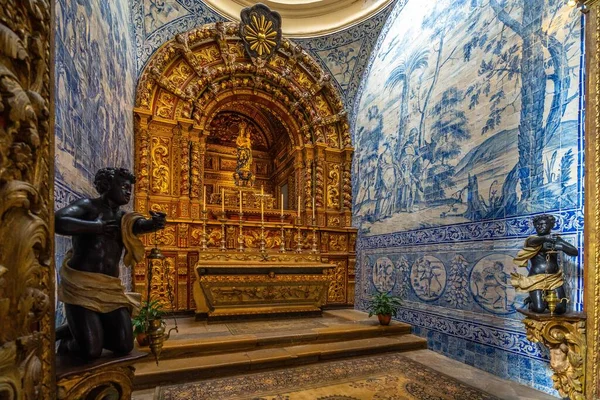 Die Azulejos Dekoration Der Kathedrale Von Santa Maria Faro Algarve — Stockfoto