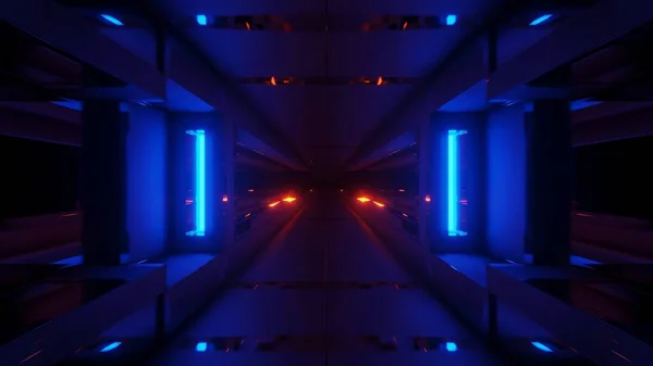 青と赤のレーザーライトの宇宙背景 デジタル壁紙に最適 — ストック写真
