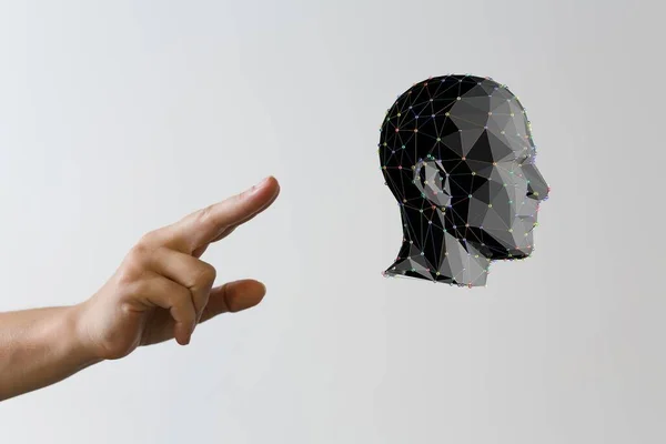 Menschlicher Kopf Chakra Kraft Inspiration Zwar Abstrakt — Stockfoto