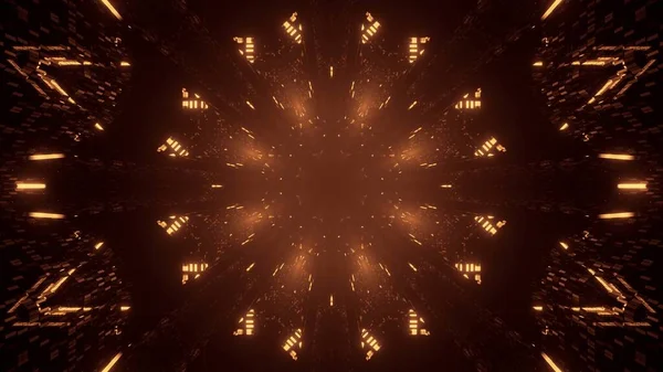 Altın Kahverengi Lazer Işıklarının Kozmik Arka Planı Dijital Duvar Kağıdı — Stok fotoğraf