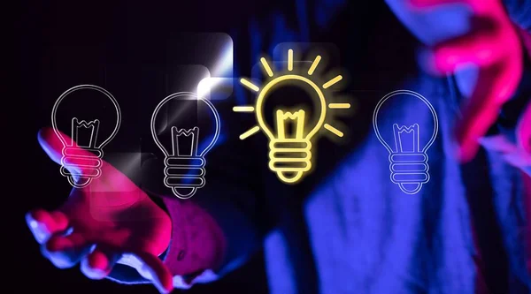 Idea Lampada Concetto Han — Foto Stock