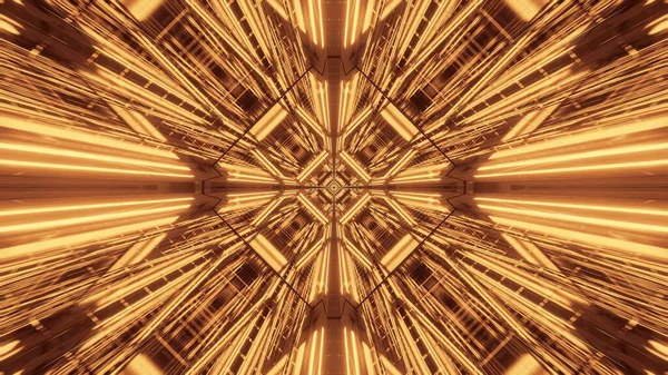 Kosmiczne Tło Złotych Laserów Idealne Cyfrową Tapetę — Zdjęcie stockowe