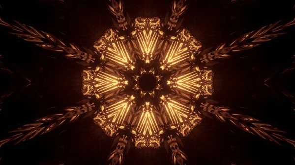 Altın Neon Işıklı Kozmik Bir Zemin Dijital Arkaplan Için Mükemmel — Stok fotoğraf