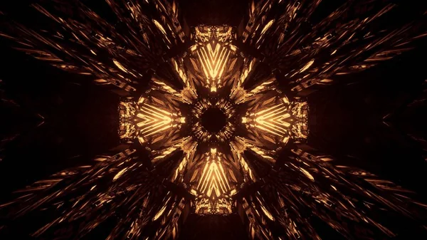 Космический Фон Золотым Неоновым Лазерным Светом Идеально Подходит Цифрового Фона — стоковое фото
