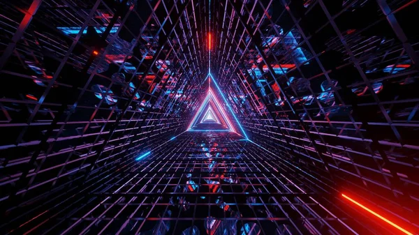Ein Kosmischer Hintergrund Mit Blauem Und Rotem Laserlicht Perfekt Für — Stockfoto