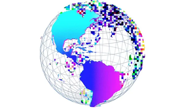 Digital Network Data Concept World — Stock fotografie