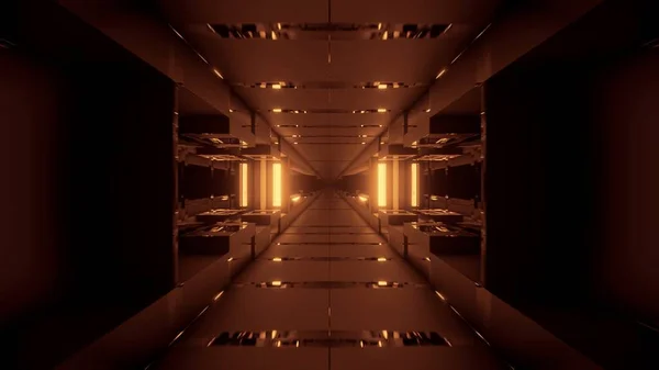 Kosmisk Bakgrund Med Gyllene Neonlaserljus Perfekt För Digital Bakgrund — Stockfoto