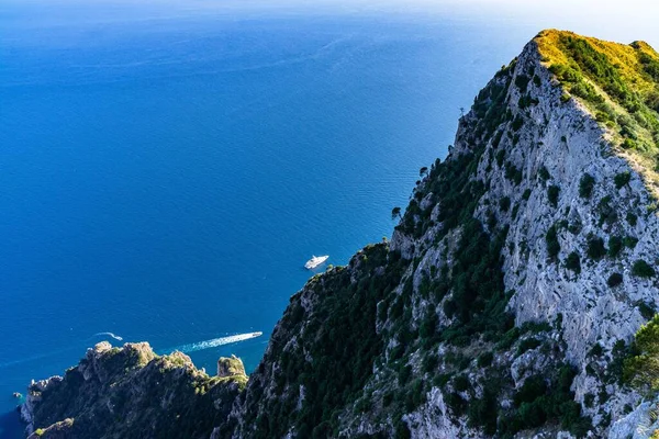 Una Bella Foto Capri Del Mar Mediterraneo Vista Monte Solaro — Foto Stock