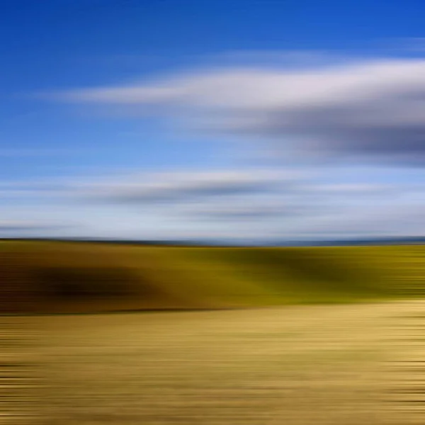 Vacker Bild Öken Lång Exponering Effekt Blå Himmel — Stockfoto