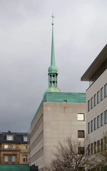 Almanya Dortmund Daki Saint Reinoldi Kilisesi Nin Dikey Çekimi — Stok fotoğraf