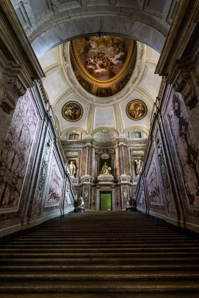 Grande Escadaria Palácio Real Caserta Itália — Fotografia de Stock