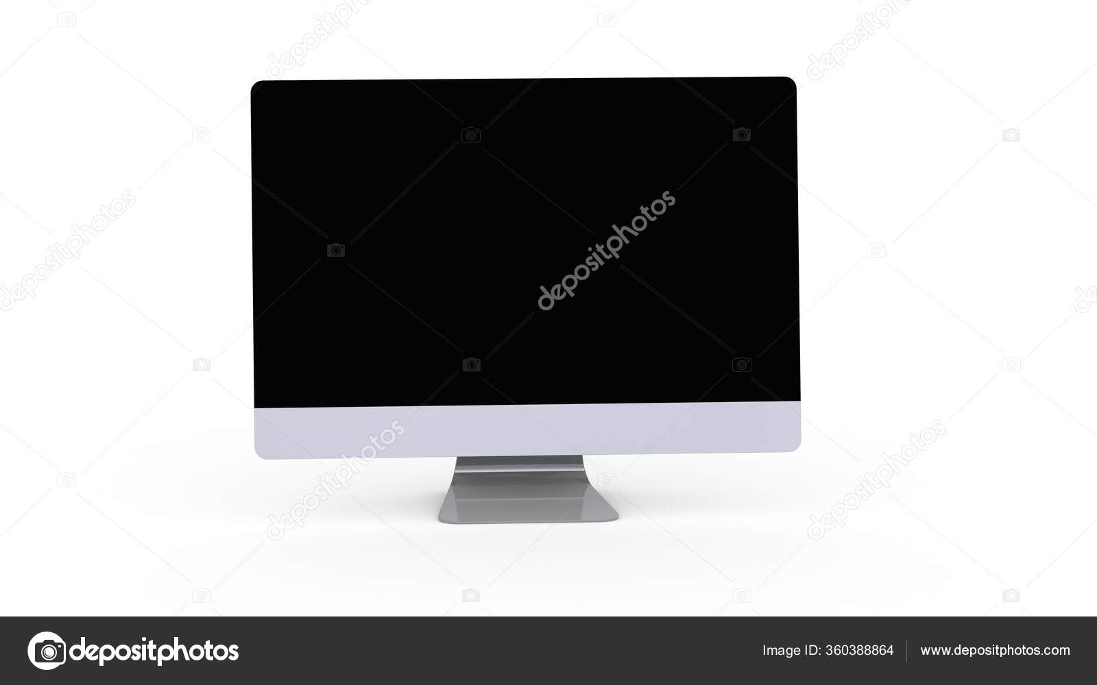 Flat Monitor White Screen Computer Display Digital Wide Screen Slim
