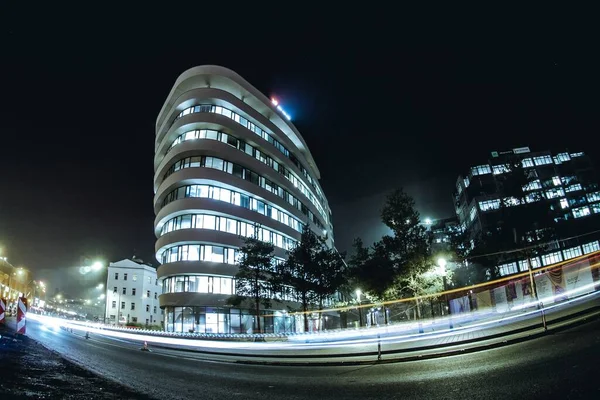 Avast Building Brno Csehország Éjszaka — Stock Fotó