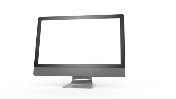 모니터 화이트 스크린 컴퓨터 디스플레이 디지털 — 스톡 사진