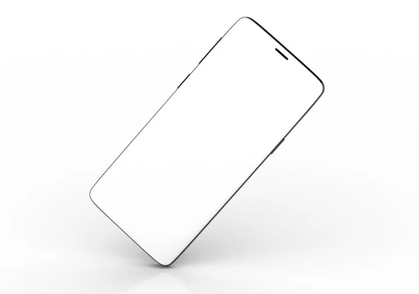 Nuovo Modello Realistico Smartphone Cellulare Con Scree Vuoto — Foto Stock
