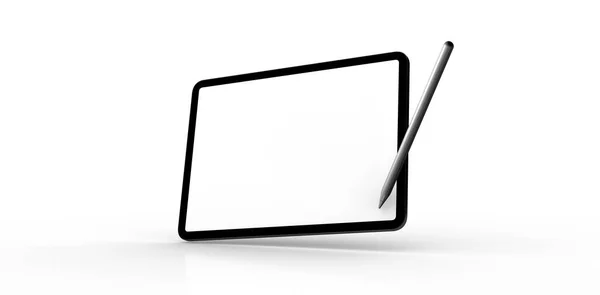 Tablet Computer Apparaat Mobiele Geïsoleerde Achtergrond — Stockfoto