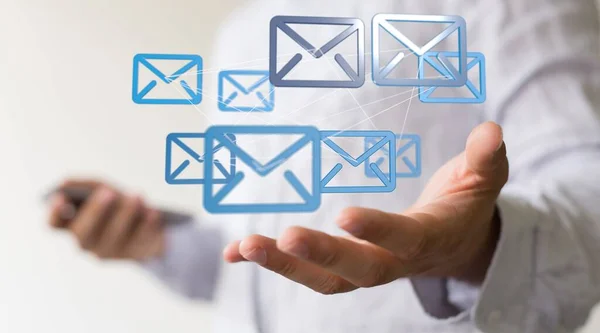 Mail Kommunikation Verbindungsnachricht Zum Mailing — Stockfoto