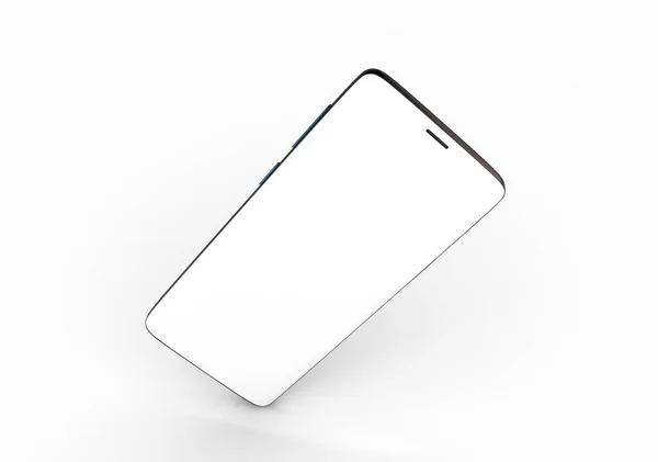 Nouveau Modèle Réaliste Smartphone Téléphone Portable Avec Écran Vierge — Photo