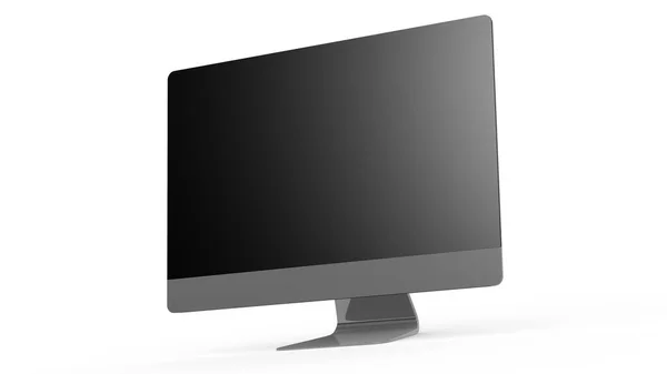 Computer Schermo Bianco Monitor Piatto Schermo Digitale Ampio Schermo Sottile — Foto Stock