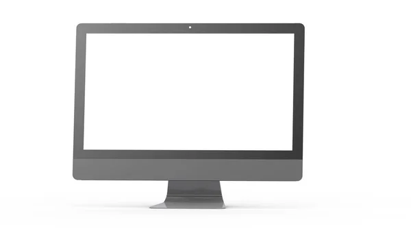 Flat Monitor Witte Scherm Computer Digitale Breedbeeld Slanke — Stockfoto