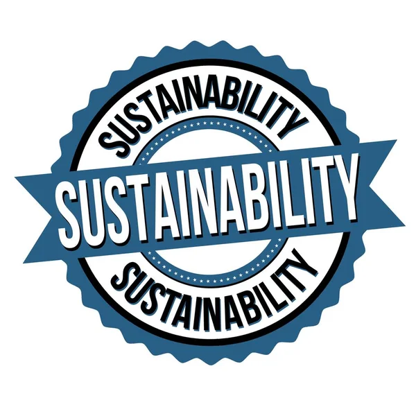 Illustration Blue Sustainability Sign White Background — Stock Photo, Image