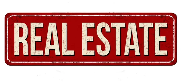 Illustration Red Real Estate Sign White Background — Stock Photo, Image