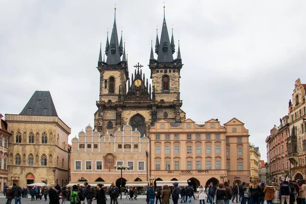 Prag Tschechische Republik November 2019 Altstadtplatz Kirche Unserer Lieben Frau — Stockfoto
