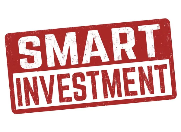 Illustrazione Segno Rosso Smart Investment Sfondo Bianco Concetto Finanza — Foto Stock