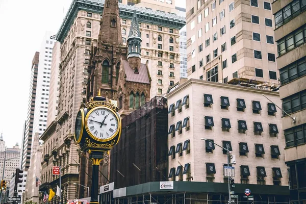 New York United States Sep 2019 Beautiful Street Clock New — Stock Photo, Image
