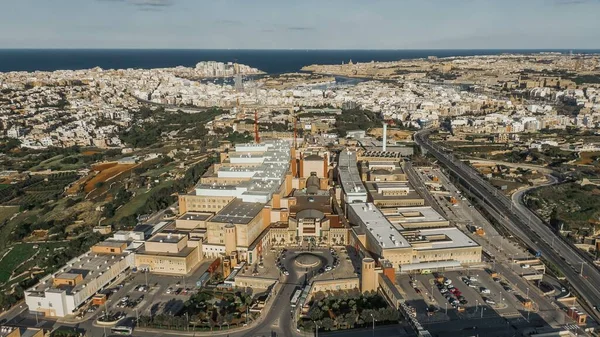 Flygbild Mater Dei Hospital Malta Omgiven Andra Byggnader — Stockfoto