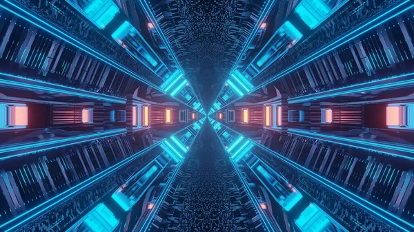 Ein Rendering Futuristischer Science Fiction Techno Lichter Ein Cooler Hintergrund — Stockfoto
