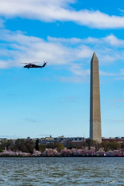 米国ワシントンDc大統領公園のオベリスクの垂直ショット — ストック写真